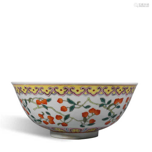 Qing Dynasty Guangxu famille rose bowl