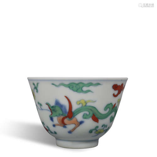 Qing Dynasty Qianlong pink dragon cup