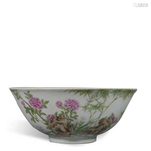 Qing Dynasty Qianlong pastel flower bowl