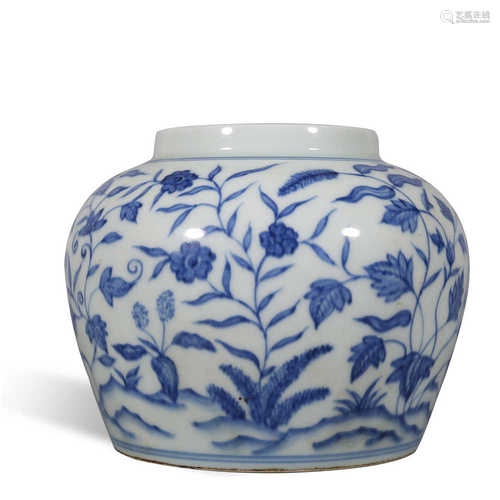 Blue and white tin pot in Chenghua of Ming Dynasty