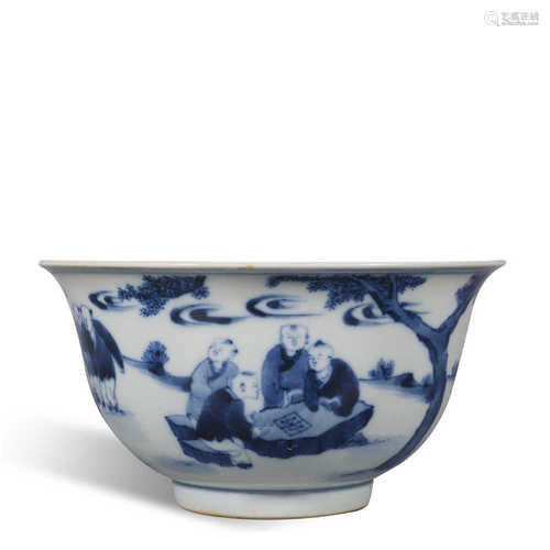 The picture pattern bowl of the Qing Hua infant play in Ming...