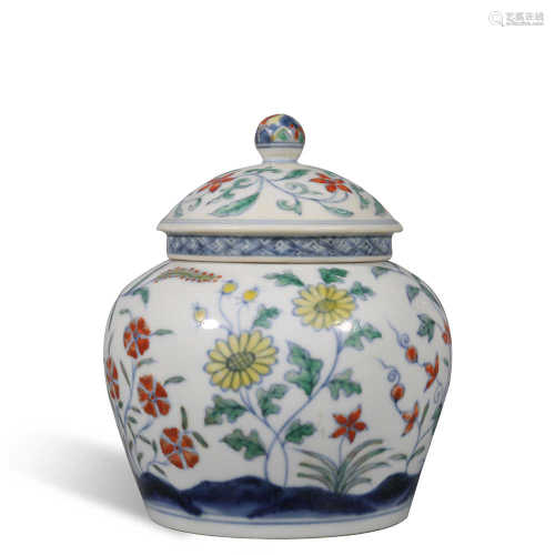 Ming Dynasty Chenghua pastel lid jar