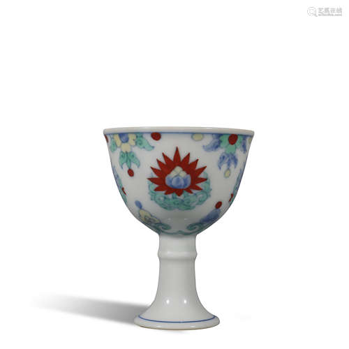 Chenghua doucai Gaozu cup in Ming Dynasty