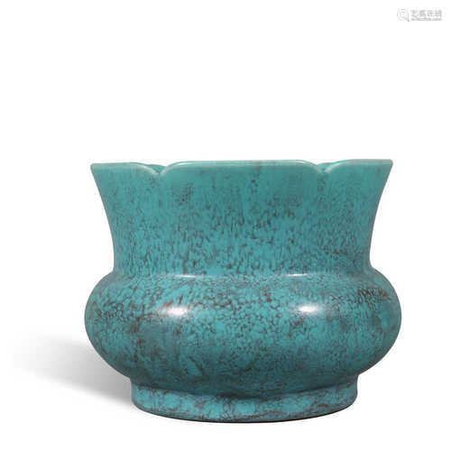 Imitation Jun glaze scum bucket of Yongzheng in Qing Dynasty