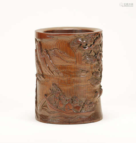 Qing Dynasty - Bamboo Brush Holder