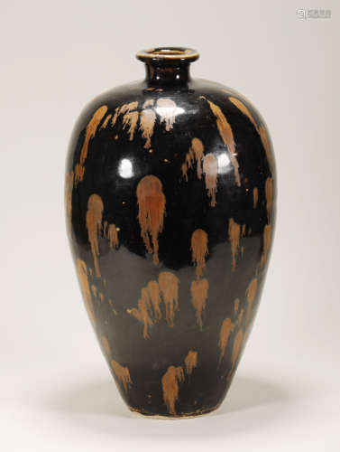 Song Dynasty - Black Glaze Plum Vase