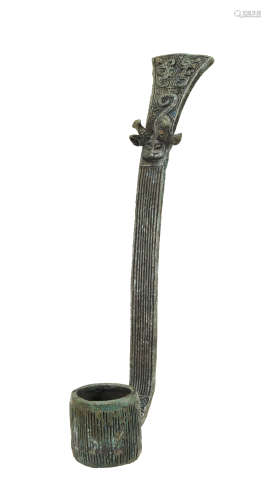 Shang Dynasty - Dragon Pattern Bronze Wine Ladle