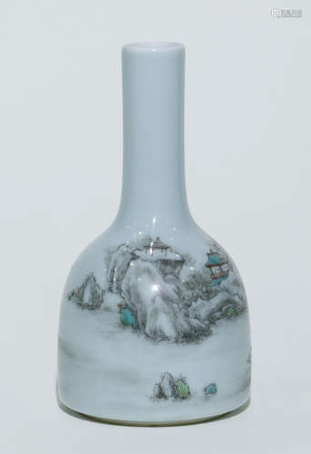 Qing Dynasty - Shanshui Pattern Vase