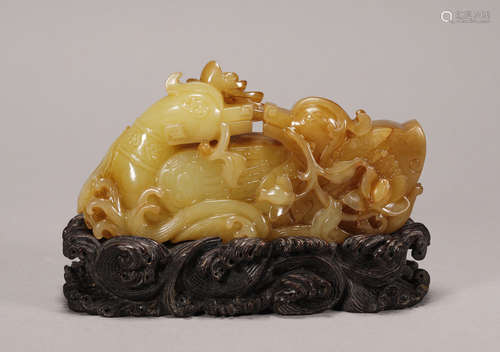 Qing Dynasty - Hetian Yellow Jade Decoration