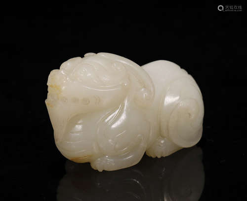 Qing Dynasty - Hetian Jade Beast