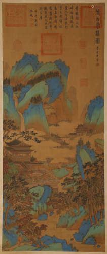 Tang Dynasty - Li Zhaodao Mountain Painting