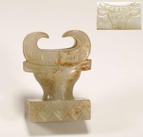 Shang Dynasty - Ox Head Jade Seal