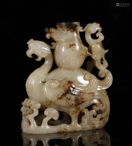 Qing Dynasty - Hetian Jade Chicken Shape Ornament