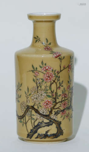 Qing Dynasty -  Colored and Patterned Vase