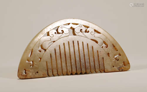 Han Dynasty - Phoenix Pattern Jade Comb