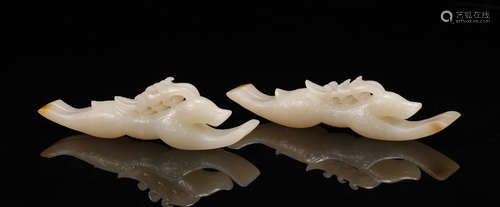 Han Dynasty - Pair of Jade Deer