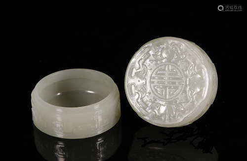 Qing Dynasty - Hetian Jade Box