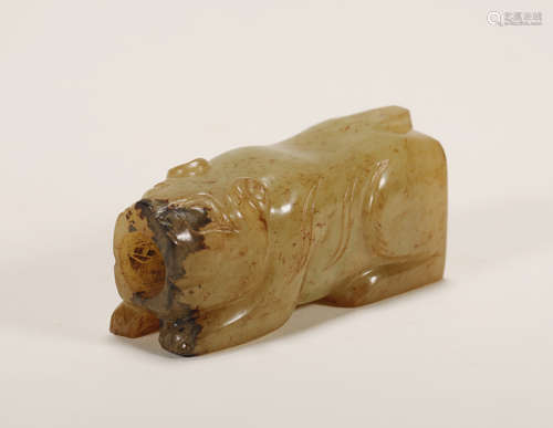 Han Dynasty - Beast Shape Jade Tube