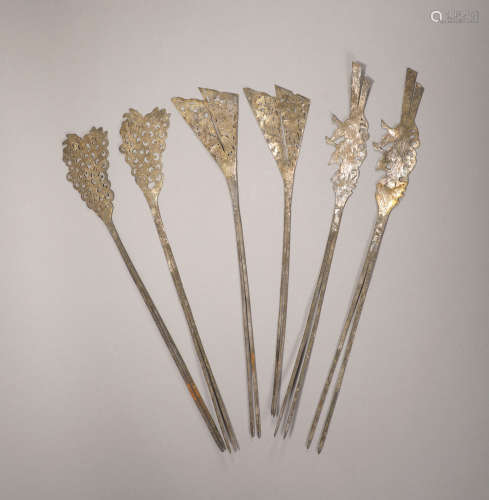 Song Dynasty - Set of Gilt Silver Hairpins