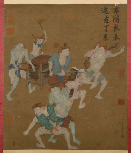 Yuan Dynasty - Liu Guandao Figure Painting