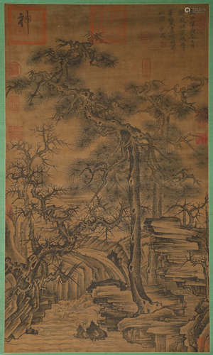 Yuan Dynasty - Ni Zan Shanshui Painting