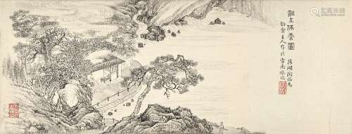 Tao Rong 陶瑢 | Landscape of Huanshang River 洹上停雲圖