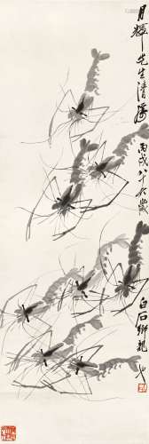 Qi Baishi 齊白石 | Ink Shrimps 墨蝦