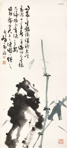 Gao Qifeng 高奇峰 | Bamboo and Rock 君子之德