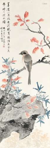 Jiang Hanting 江寒汀 | Bird And Autumn Leaves 霜葉秋聲
