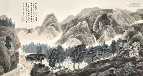 Jiang Zhaoshen 江兆申 | Hermitage Amid Mountains After Rain ...