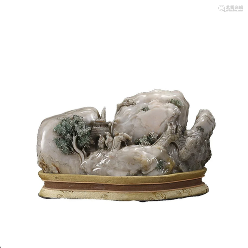 SHOUSHAN STONE MOUNTAIN FORM ORNAMENT CAR…