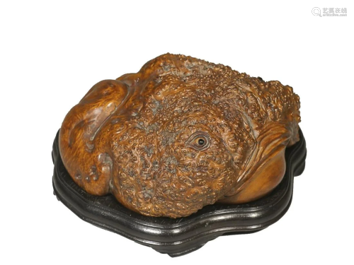 BURL WOOD TOAD FORM AROMATHERAPY DIFFUSER