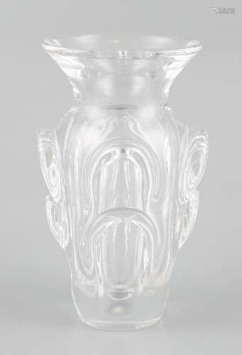 VAL SAINT LAMBERT.水晶花瓶。高度19厘米。