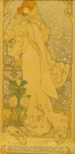 在Alphonse MUCHA（1860-1939）之后。La dame aux camélias的海报，莎...