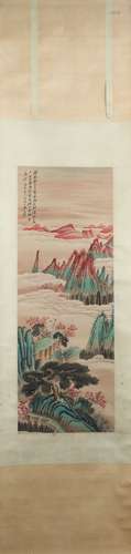 A Zhang daqian's landscape painting