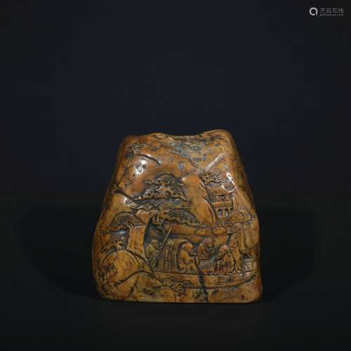 A Shou shan stone 'figure' seal