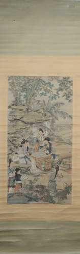 A Hu xigui's figure painting
