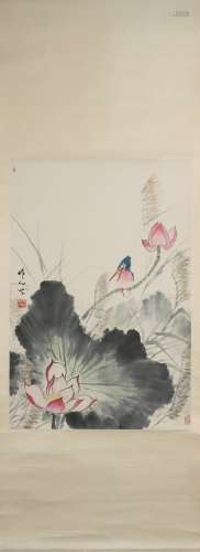A Wu zuoren's flowers and birds painting