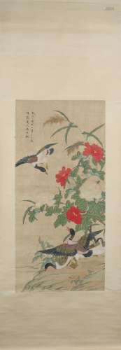 A Ma yuanyu's flowers and birds painting