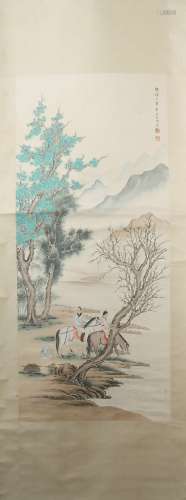 A Shang guan zhou's figure painting