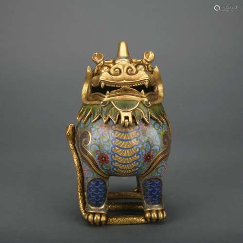 A Cloisonne enamel incense burner