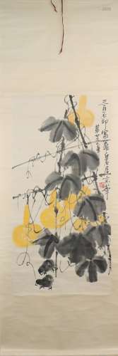 A Qi baishi's flowers and birds painting