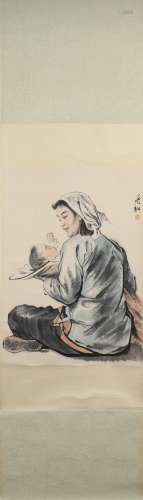 A Jiang zhaohe's figure painting