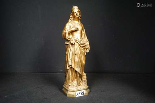 ANTIEK RELIGIEUS BRONZEN BEELD