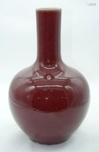 A Chinese Flambe glazed vase 35cm.