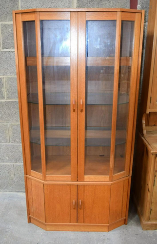 A Danish teak finish 3 shelf display cabinet By Hammel