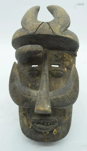 TRIBAL AFRICAN ART BETE NYABWA MASK. Ivory Coast.