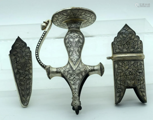 An Islamic Sword handle together with decorative covers