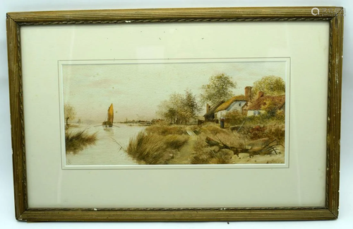 Framed watercolour 