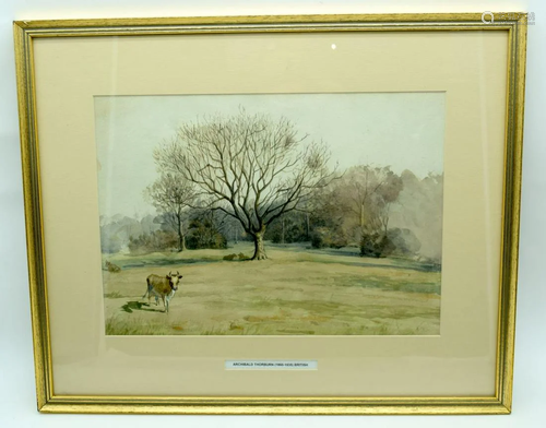 Archibald Thorburn 1860 -1935 Framed watercolour cows